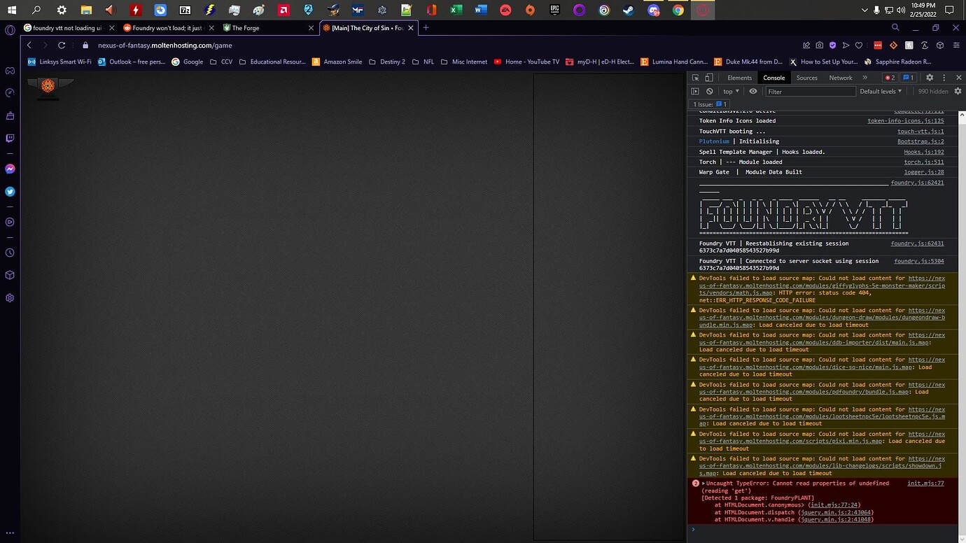 UI will not Load - Help - The Forge
