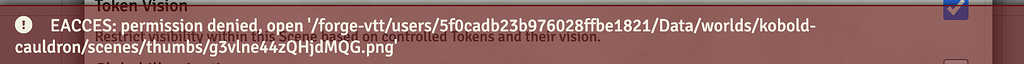 Permissions error when uploading background image to Scene - Tickets ...