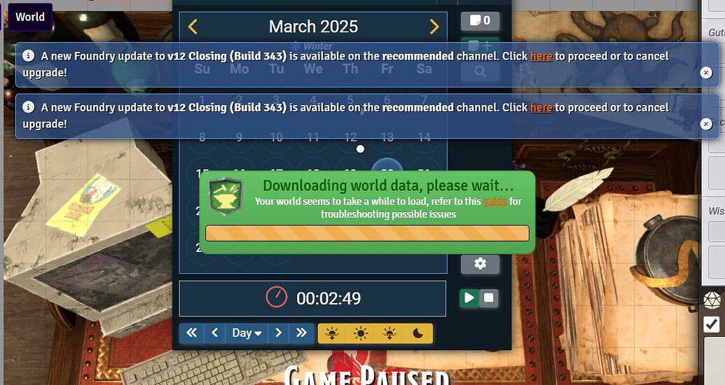 Loading Bar staying after everything else loads - Help - The Forge