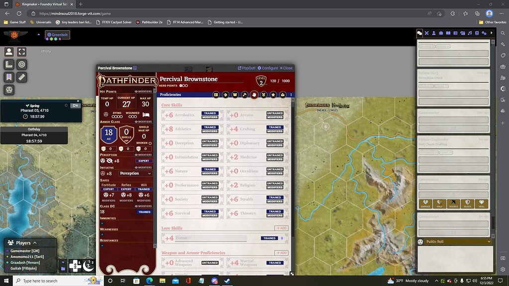 Unable to see rolls, and character sheet text is faded - Help - The Forge