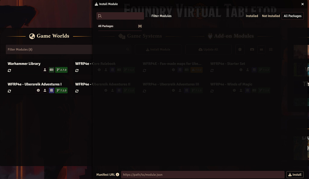 No Modules visible (sometimes) - Help - The Forge