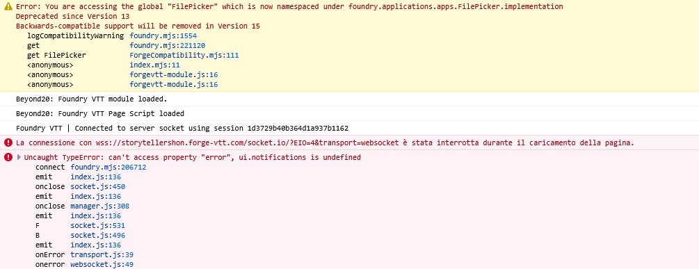 error screen